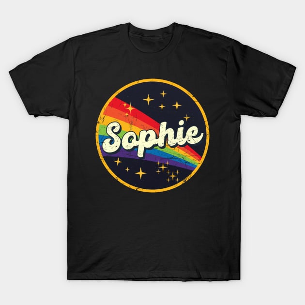 Sophie // Rainbow In Space Vintage Grunge-Style T-Shirt by LMW Art